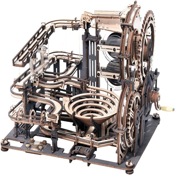 ROKR Marble Night City 3D Wooden Puzzle Marble Run Building Kit - Picture 1 of 10